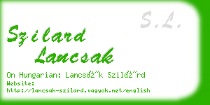 szilard lancsak business card